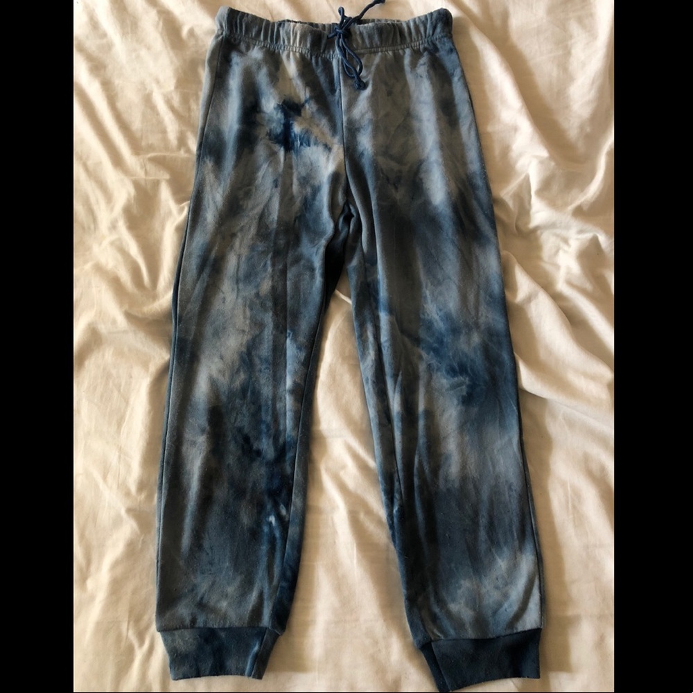 Tie- dye blue joggers